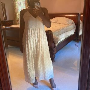 Pale Pink Embroidered Maxi Dress